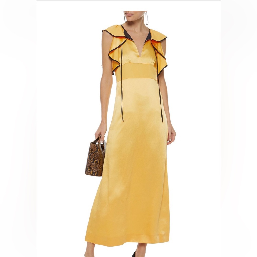 Alexa chung tie neck long dress